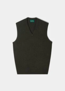 Norfolk Men's Lambswool Slipover In Seaweed - Classic Fit