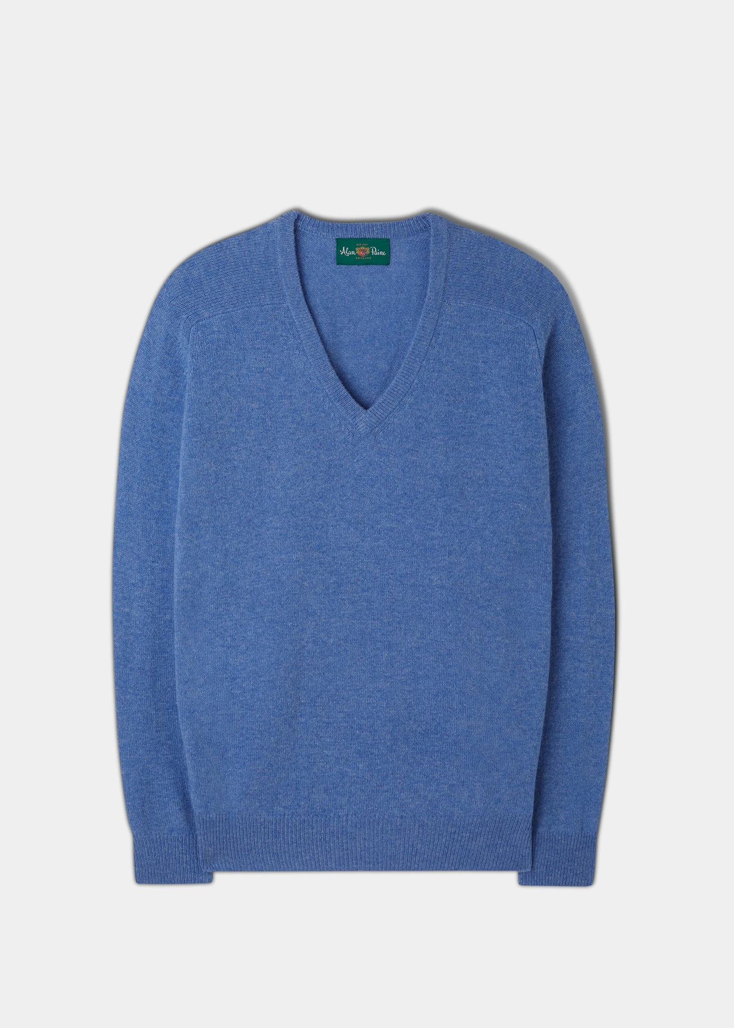 Hampshire Lambswool Jumper In Blue Velvet - Classic Fit 1 Hampshire Lambswool Jumper In Blue Velvet - Classic Fit