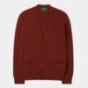Cornwall Lambswool Cardigan In Sienna - Classic Fit