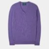 Haddington Cashmere Jumper In Heliotrope - Regular Fit
