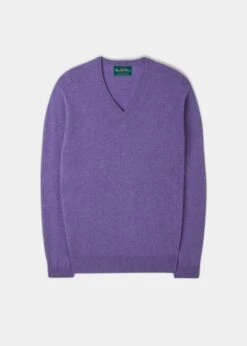 Haddington Cashmere Jumper In Heliotrope - Regular Fit