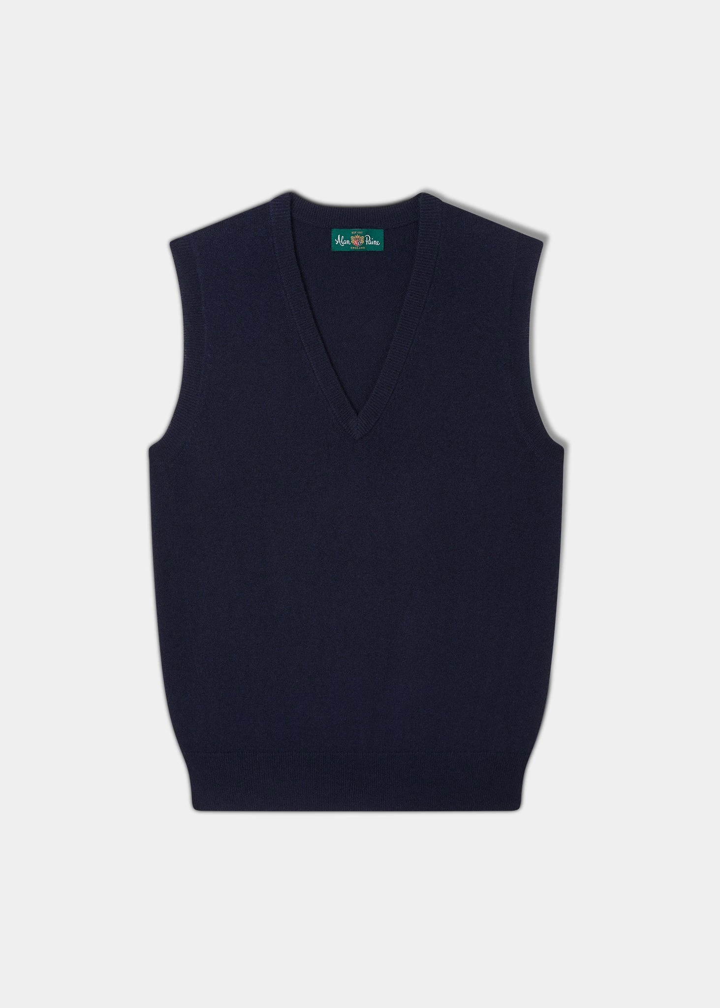 Erin Luxury Vee Neck Tank Top In Dark Navy 1 Erin Luxury Vee Neck Tank Top In Dark Navy