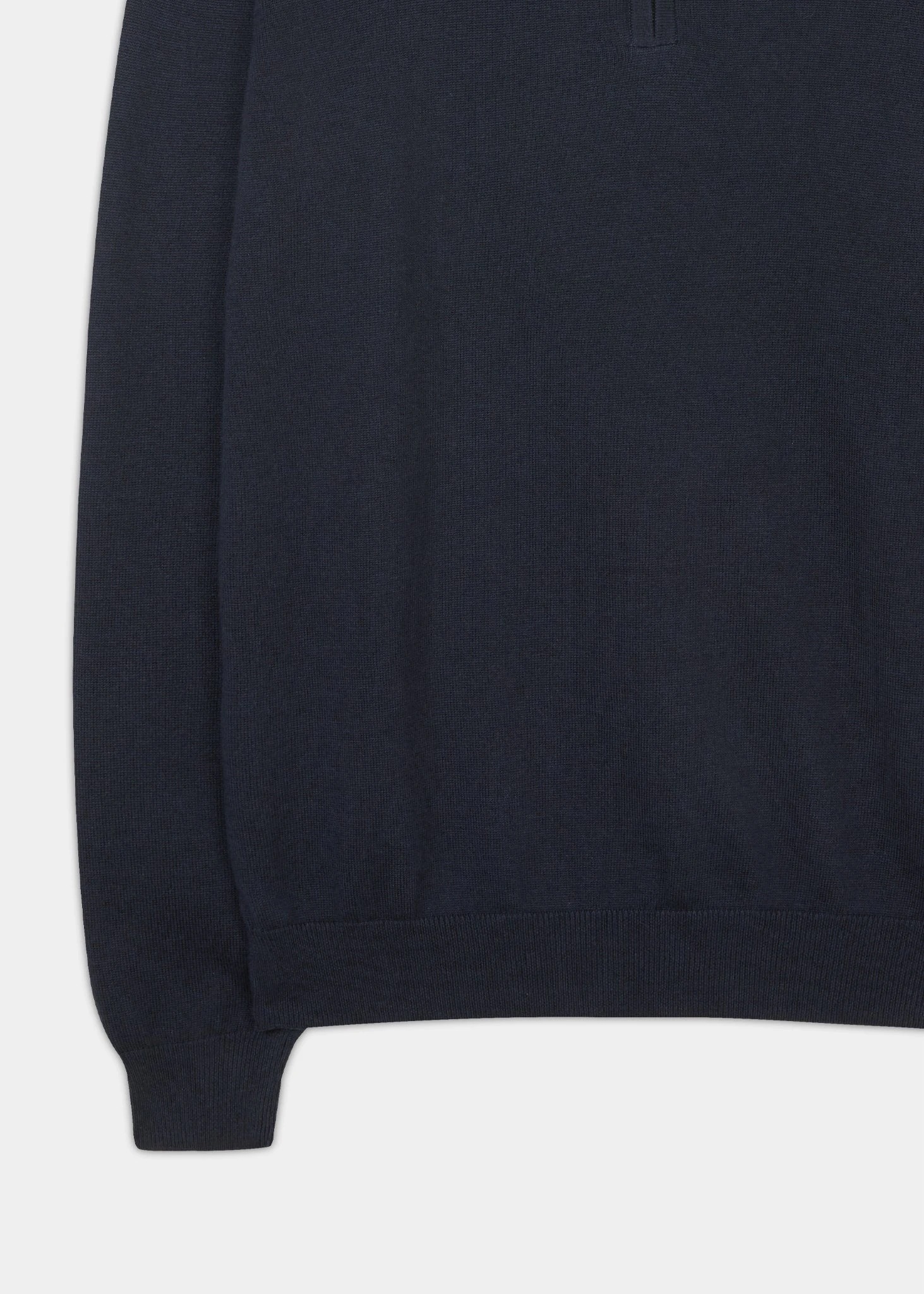Selhurst Cotton Cashmere 1/4 Zip Jumper In Dark Navy 3 Selhurst Cotton Cashmere 1/4 Zip Jumper In Dark Navy - Image 3