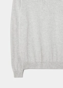 Selhurst Cotton Cashmere 1/4 Zip Jumper In Dove -Alan Paine Fashion Store 196c12 selhurst mens cotton cashmere quarter zip jumper dove 3