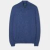 Selhurst Cotton Cashmere 1/4 Zip Jumper In Indigo