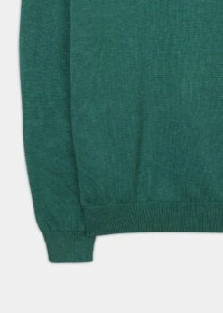 Leysmill Cotton Cashmere Jumper In Moorland -Alan Paine Fashion Store 196t20 leysmill mens cotton cashmere jumper moorland 3