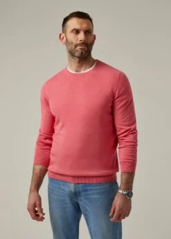 Leysmill Cotton Cashmere Jumper In Swizzle 6 Leysmill Cotton Cashmere Jumper In Swizzle -Alan Paine Fashion Store 196t20 leysmill mens crew swizzle 2