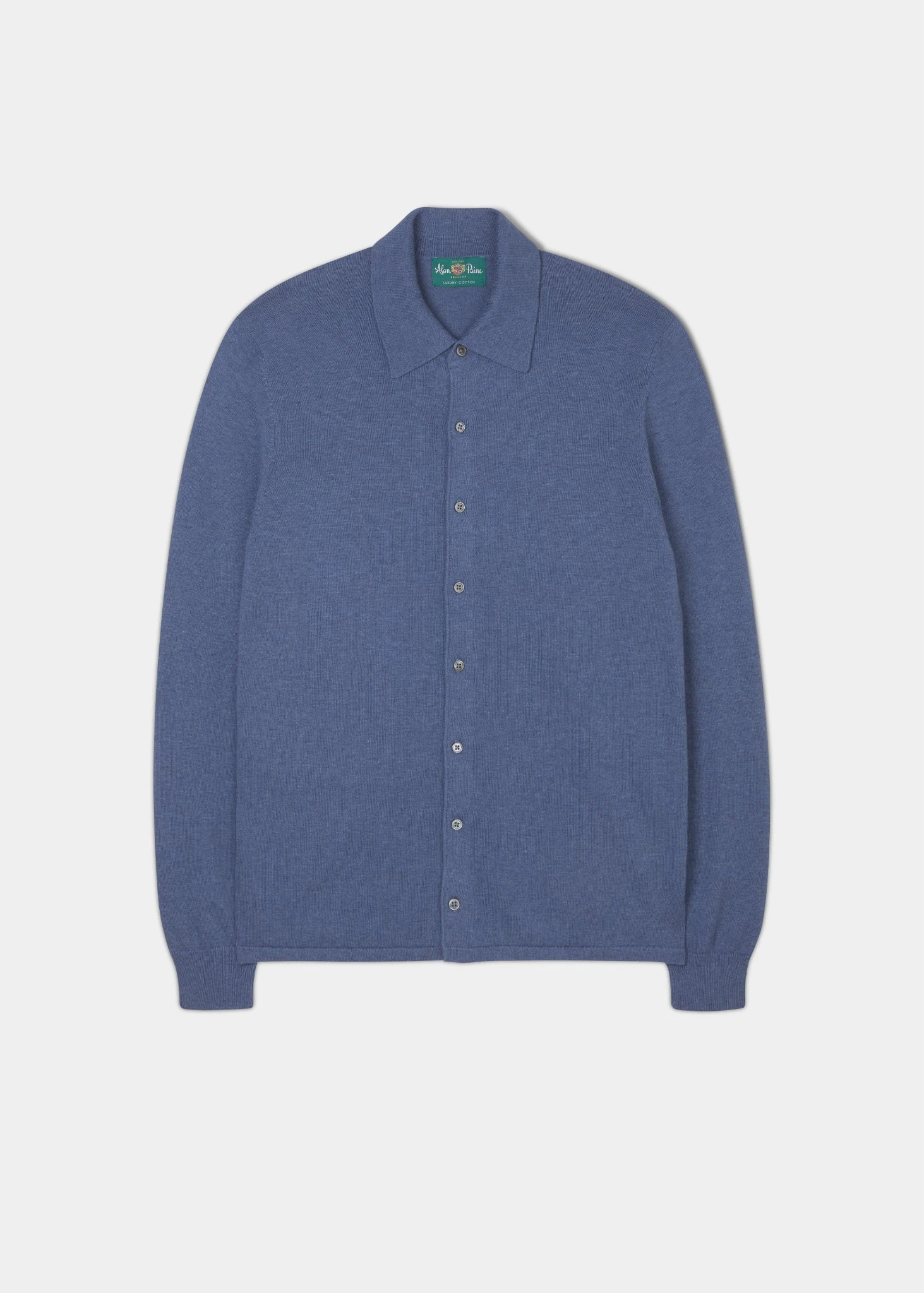 Medstead Men's Long Sleeve Shirt In Indigo 1 Medstead Men's Long Sleeve Shirt In Indigo