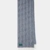 Wolvey Patterned Cashmere Scarf In Grey
