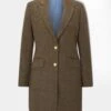Surrey Ladies Mid-Thigh Tweed Coat In Seabrook - Regular Fit