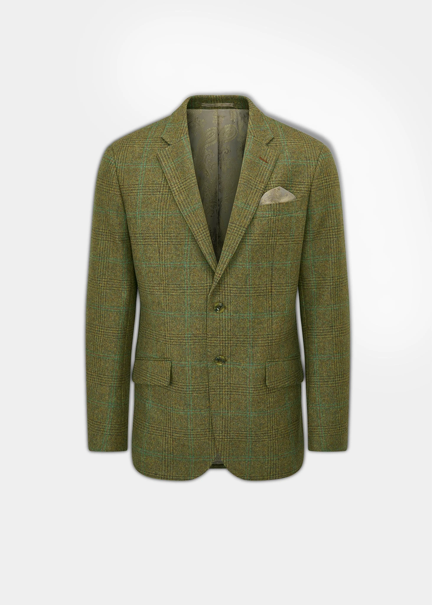 Surrey Tweed Lined Blazer In Marsh - Regular Fit 1 Surrey Tweed Lined Blazer In Marsh - Regular Fit