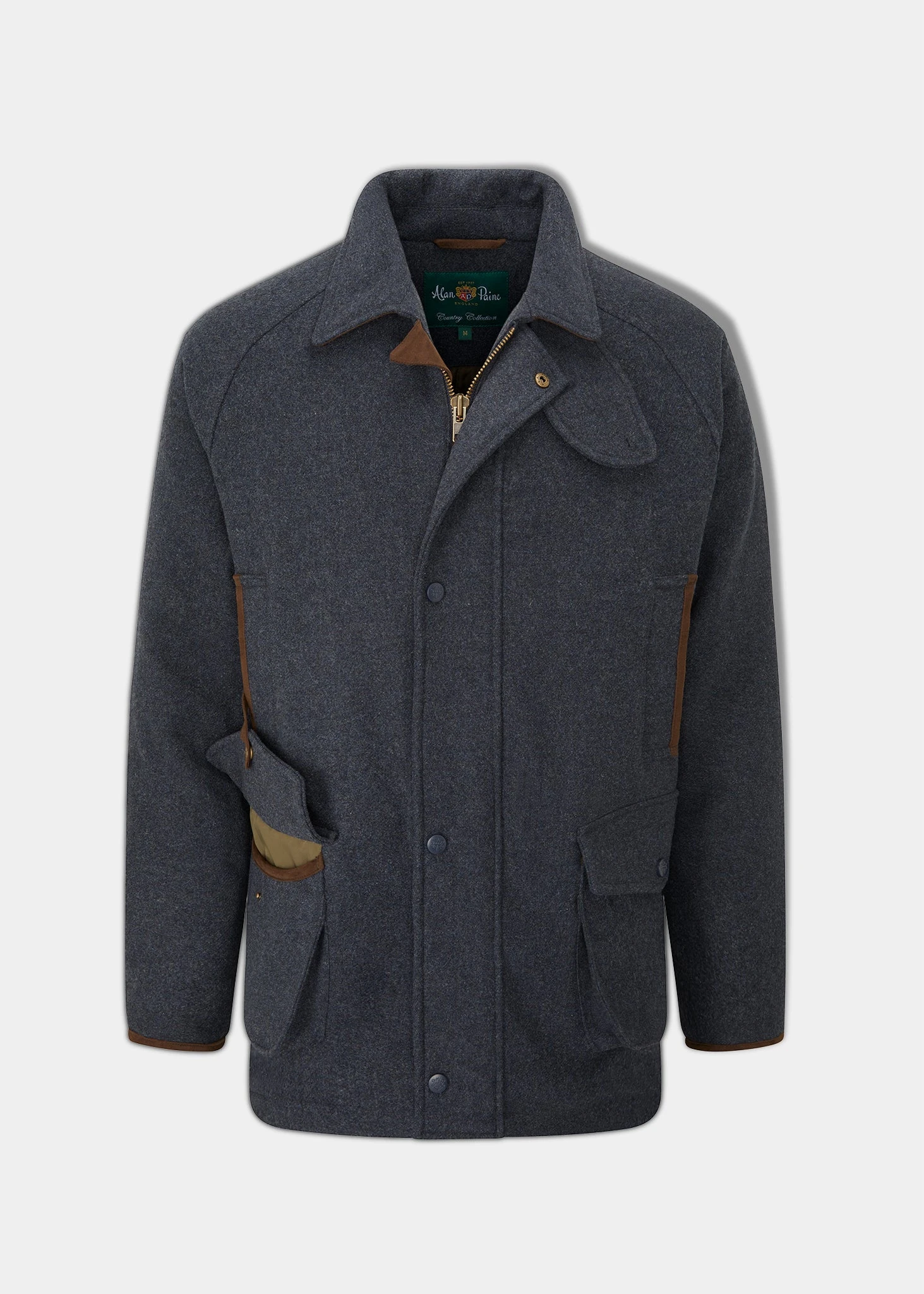 Surrey Waterproof Tweed Coat In Blue - Shooting Fit 1 Surrey Waterproof Tweed Coat In Blue - Shooting Fit