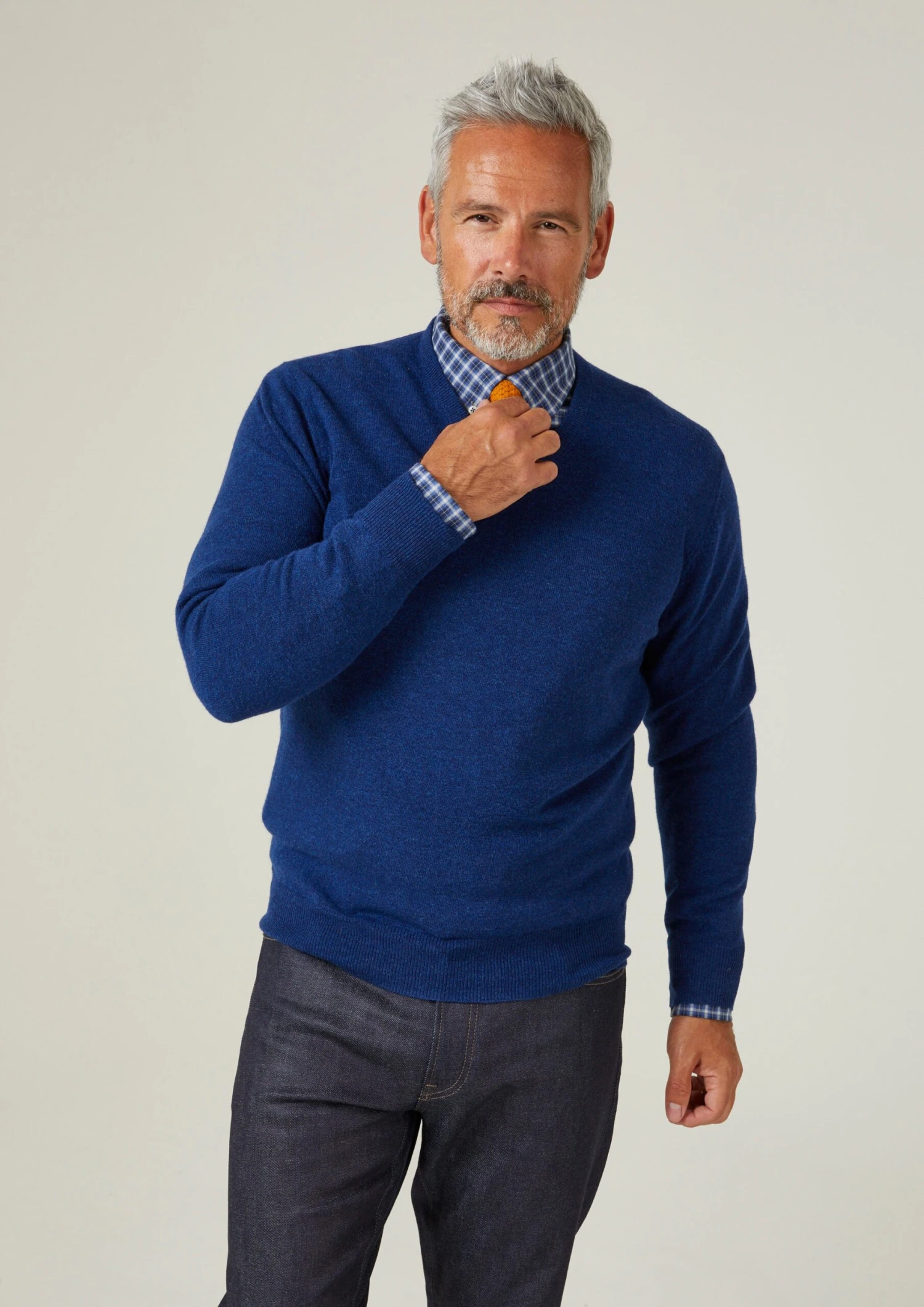Albury Geelong Wool Jumper In Indigo - Regular Fit 3 Albury Geelong Wool Jumper In Indigo - Regular Fit - Image 3