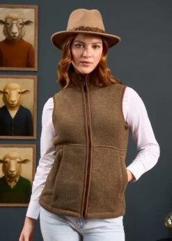 Alan Paine Fashion Store -Alan Paine Fashion Store Aylsham Ladies Fleece Gilet Pecan 6