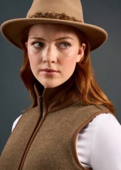 Aylsham Ladies Fleece Gilet In Pecan - Regular Fit -Alan Paine Fashion Store Aylsham Ladies Fleece Gilet Pecan 8