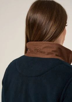 Aylsham Ladies Fleece Jacket In Dark Navy - Regular Fit -Alan Paine Fashion Store Aylsham Ladies Fleece Jacket Navy 5
