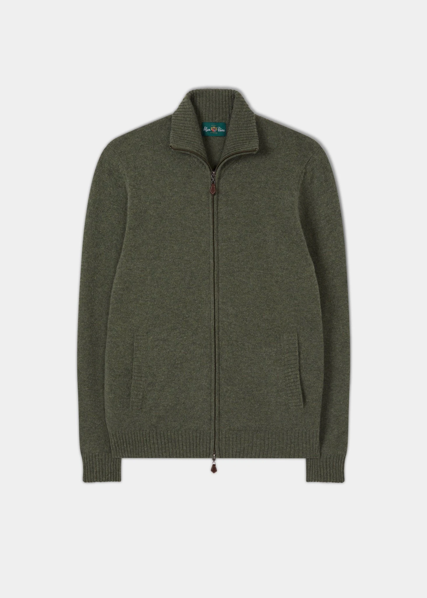 Ballater Lambswool Zipped Jumper In Landscape - Regular Fit 1 Ballater Lambswool Zipped Jumper In Landscape - Regular Fit