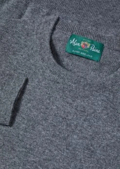 Brisbane Geelong Wool Jumper In Derby - Regular Fit -Alan Paine Fashion Store Brisbane Geelong Wool Jumper Crew Neck Derby