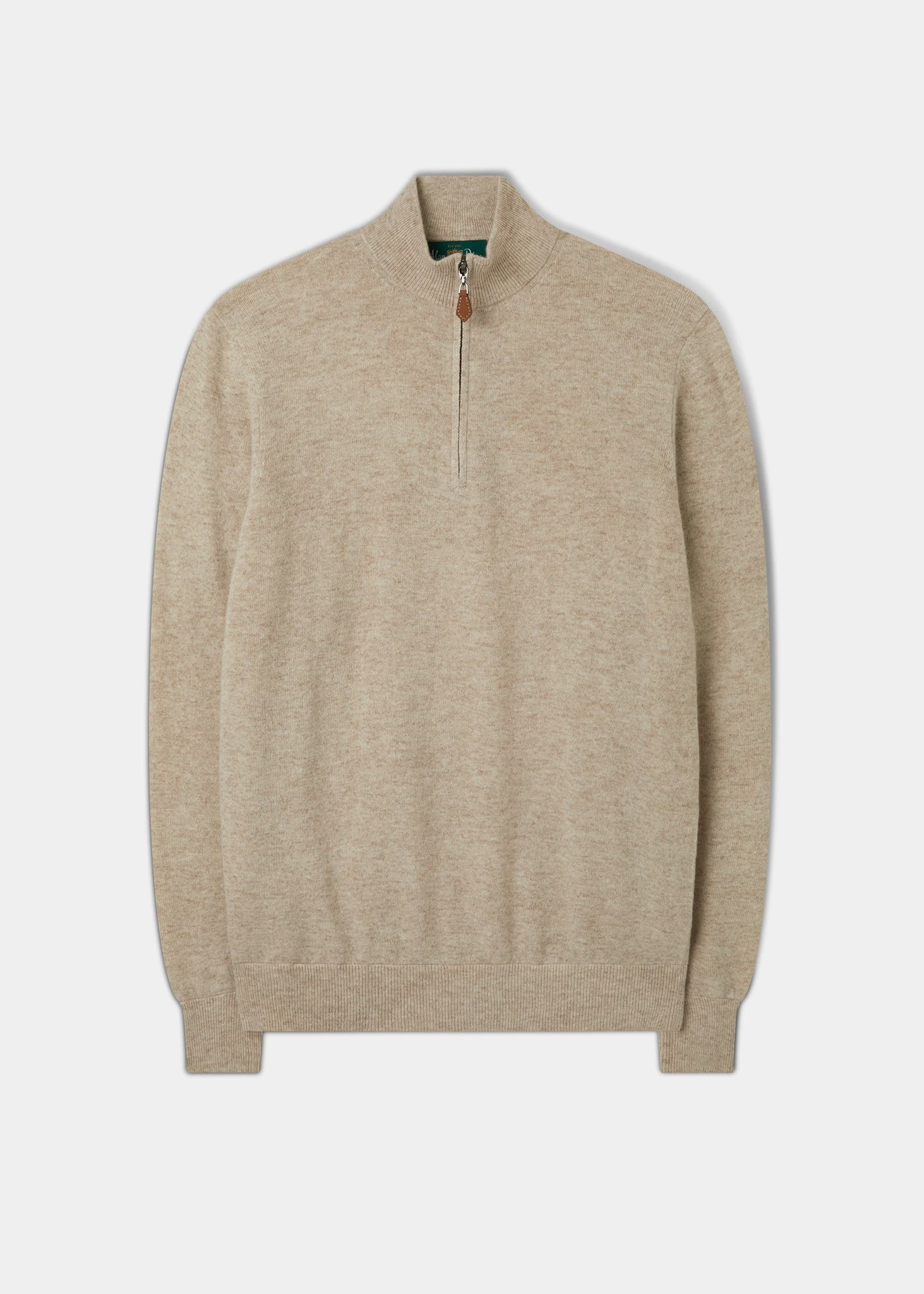 Cairns Geelong Wool 1/4 Zip Jumper In Irish Cream - Regular Fit 1 Cairns Geelong Wool 1/4 Zip Jumper In Irish Cream - Regular Fit