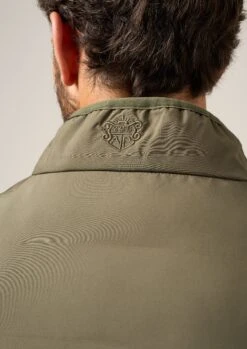 Calsall Men's Hybrid Gilet In Olive - Regular Fit -Alan Paine Fashion Store Calsall Hybrid Quilted Gilet Olive 4