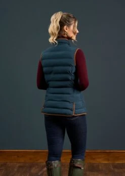 Calsall Ladies Quilted Gilet In Navy - Regular Fit -Alan Paine Fashion Store Calsall Ladies Quilted Gilet Navy 3