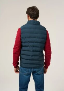 Calsall Men's Hybrid Gilet In Navy - Regular Fit -Alan Paine Fashion Store Calsall Mens Hybrid Quilted Gilet Navy 2