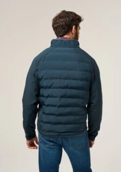 Calsall Men's Hybrid Jacket In Navy - Regular Fit -Alan Paine Fashion Store Calsall Mens Hybrid Quilted Jacket Navy 5 f431a10f 65e5 46dc 93b8 3cb23d99055f