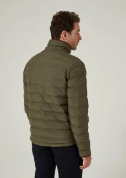 Calsall Men's Jacket In Olive -Alan Paine Fashion Store Calsall Mens Quilted Jacket Olive 6
