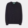 Selkirk Cashmere Jumper In Dark Navy - Classic Fit