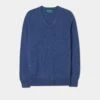 Haddington Cashmere Jumper In Denim - Regular Fit