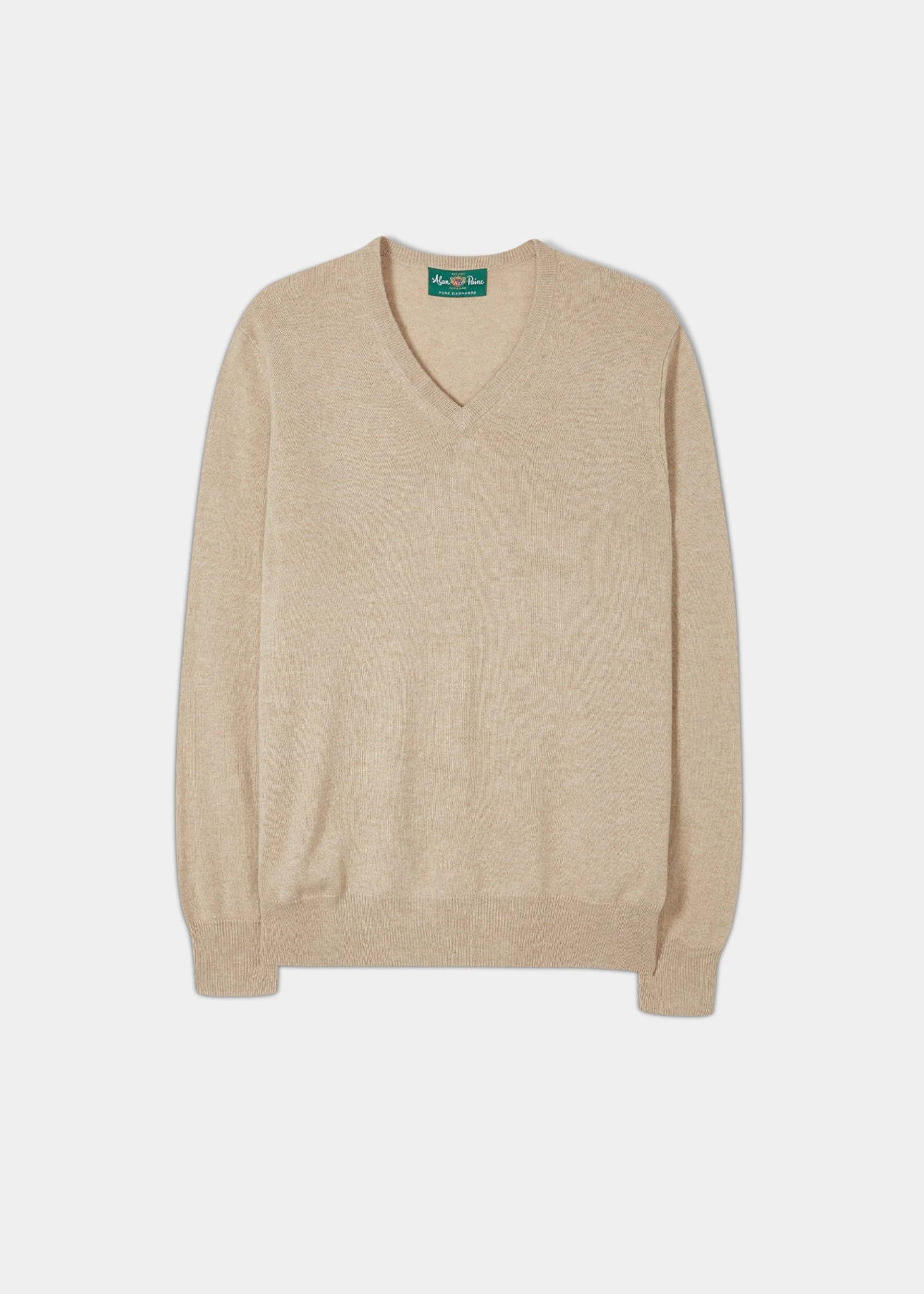 Haddington Cashmere Jumper In Linen - Regular Fit 1 Haddington Cashmere Jumper In Linen - Regular Fit