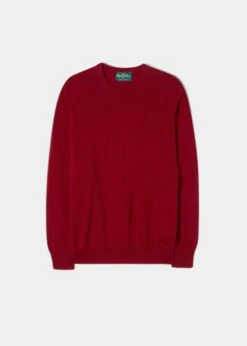 Melfort Cashmere Jumper In Ruby - Regular Fit