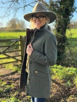 Combrook Ladies Tweed Field Jacket In Heath - Regular Fit -Alan Paine Fashion Store Combrook Ladies Jacket Heath 2