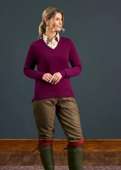 Combrook Ladies Tweed Shooting Breeks In Willow -Alan Paine Fashion Store Combrook Ladies Tweed Breeks Willow 2
