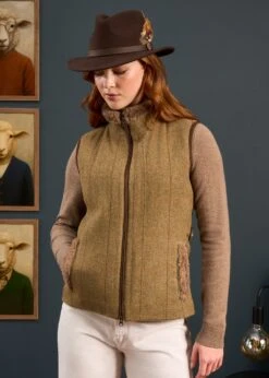 Alan Paine Fashion Store -Alan Paine Fashion Store Combrook Ladies Tweed Gilet Grove 4