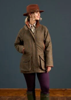 Alan Paine Fashion Store -Alan Paine Fashion Store Combrook Ladies Tweed Shooting Coat Willow 1