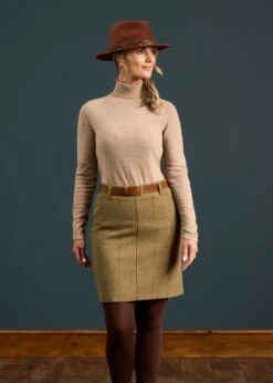 Combrook Ladies Tweed Skirt 49cm In Grove 13 Combrook Ladies Tweed Skirt 49cm In Grove -Alan Paine Fashion Store Combrook Ladies Tweed Skirt Grove 1