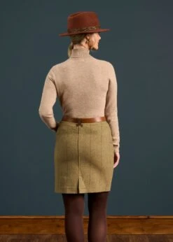 Combrook Ladies Tweed Skirt 49cm In Grove 15 Combrook Ladies Tweed Skirt 49cm In Grove -Alan Paine Fashion Store Combrook Ladies Tweed Skirt Grove 4