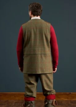 Combrook Men's Tweed Shooting Waistcoat In Reed - Shooting Fit -Alan Paine Fashion Store Combrook Men s Tweed Shooting Waistcoat Reed 2