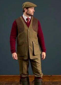 Combrook Men's Tweed Shooting Waistcoat In Sage - Shooting Fit -Alan Paine Fashion Store Combrook Men s Tweed Shooting Waistcoat Reed 4 658a4083 161a 4802 8c18 1baf7a37e649