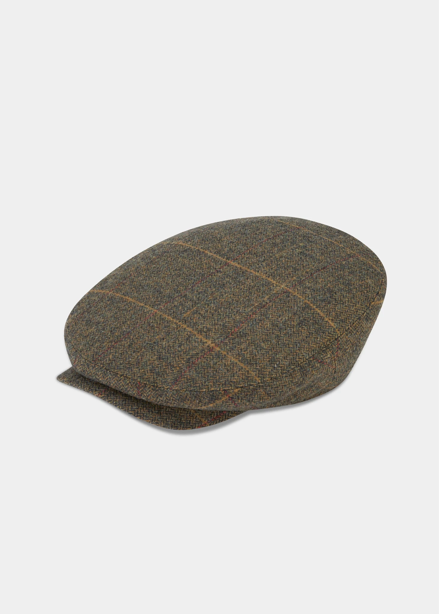 Combrook Men's Tweed Balmoral Cap In Teak 1 Combrook Men's Tweed Balmoral Cap In Teak