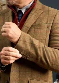 Combrook Men's Tweed Sports Blazer In Thyme - Regular Fit -Alan Paine Fashion Store Combrook Mens Tweed Blazer Thyme 8