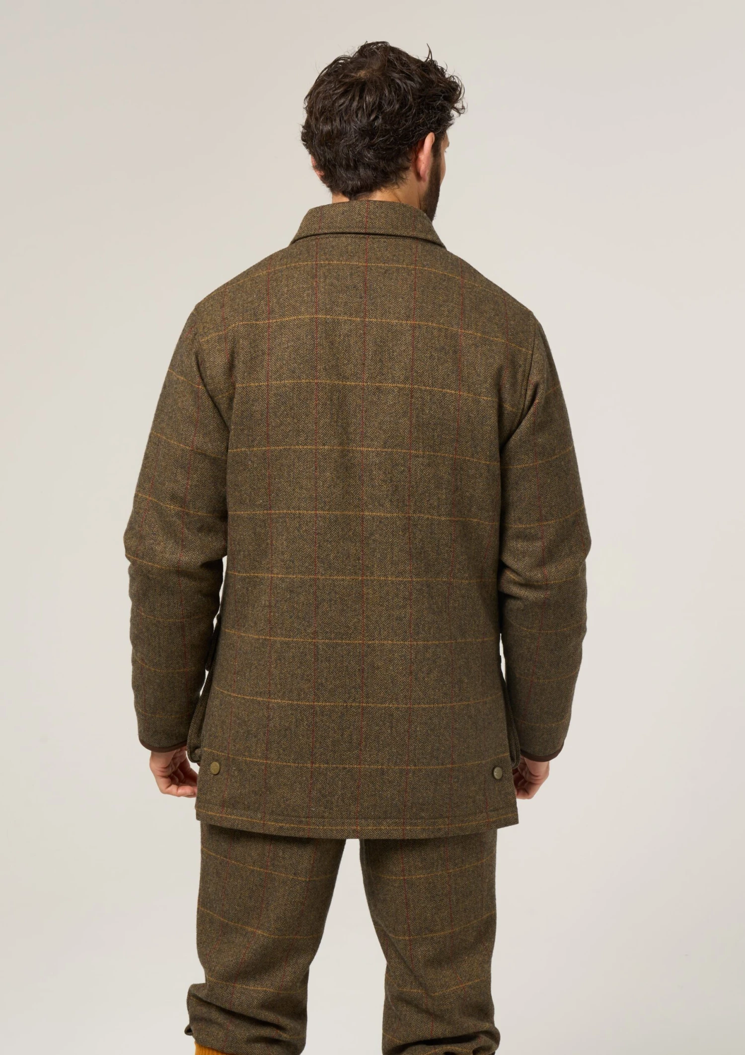Combrook Men's Waterproof Tweed Coat In Teak - Regular Fit 7 Combrook Men's Waterproof Tweed Coat In Teak - Regular Fit - Image 7