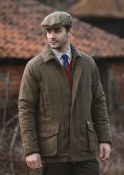 Combrook Men's Waterproof Tweed Coat In Thyme - Regular Fit 8 Combrook Men's Waterproof Tweed Coat In Thyme - Regular Fit -Alan Paine Fashion Store Combrook Mens Tweed Shooting Coat Thyme LH 2