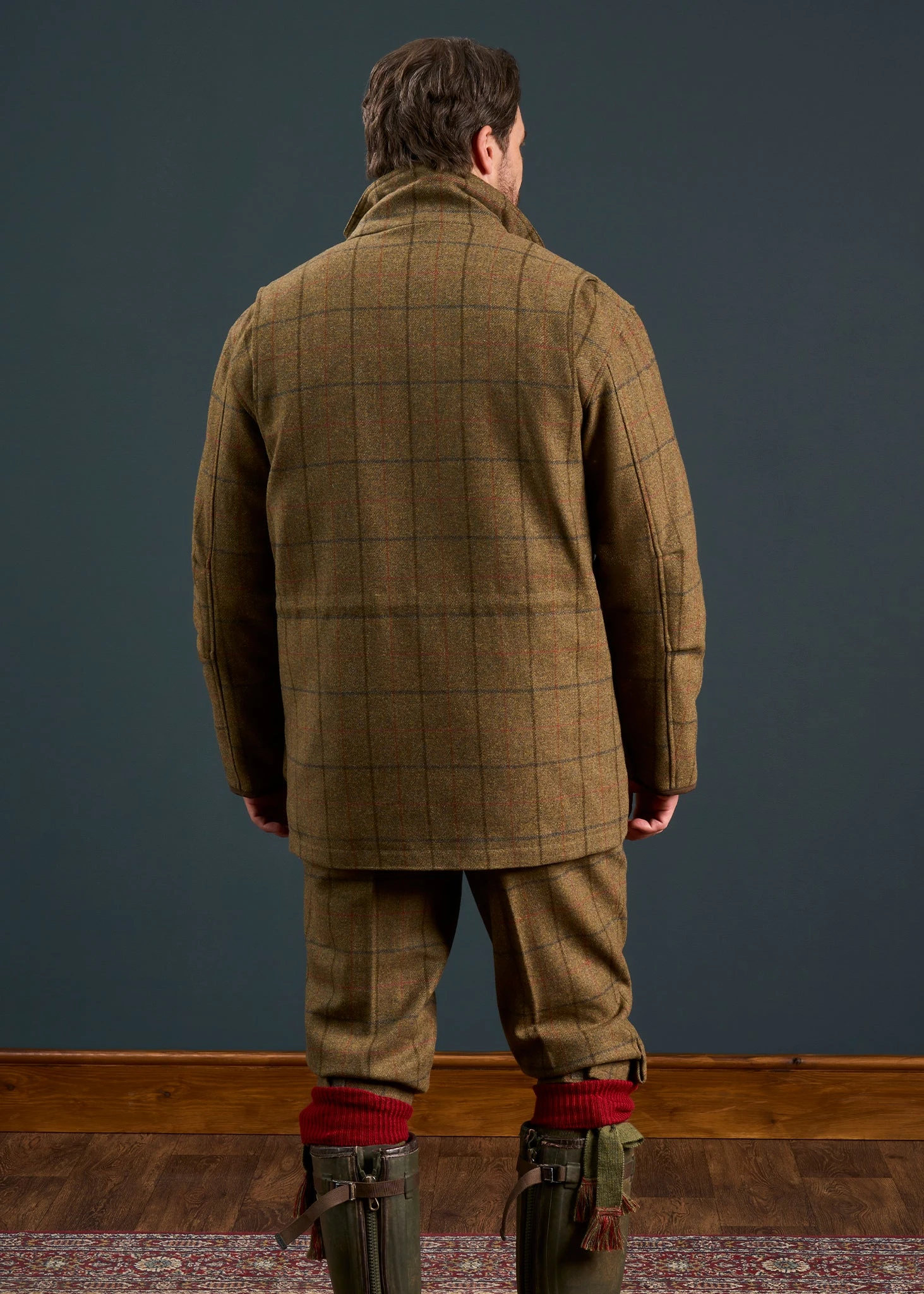 Combrook Men's Tweed Shooting Field Coat In Thyme - Shooting Fit 3 Combrook Men's Tweed Shooting Field Coat In Thyme - Shooting Fit - Image 3