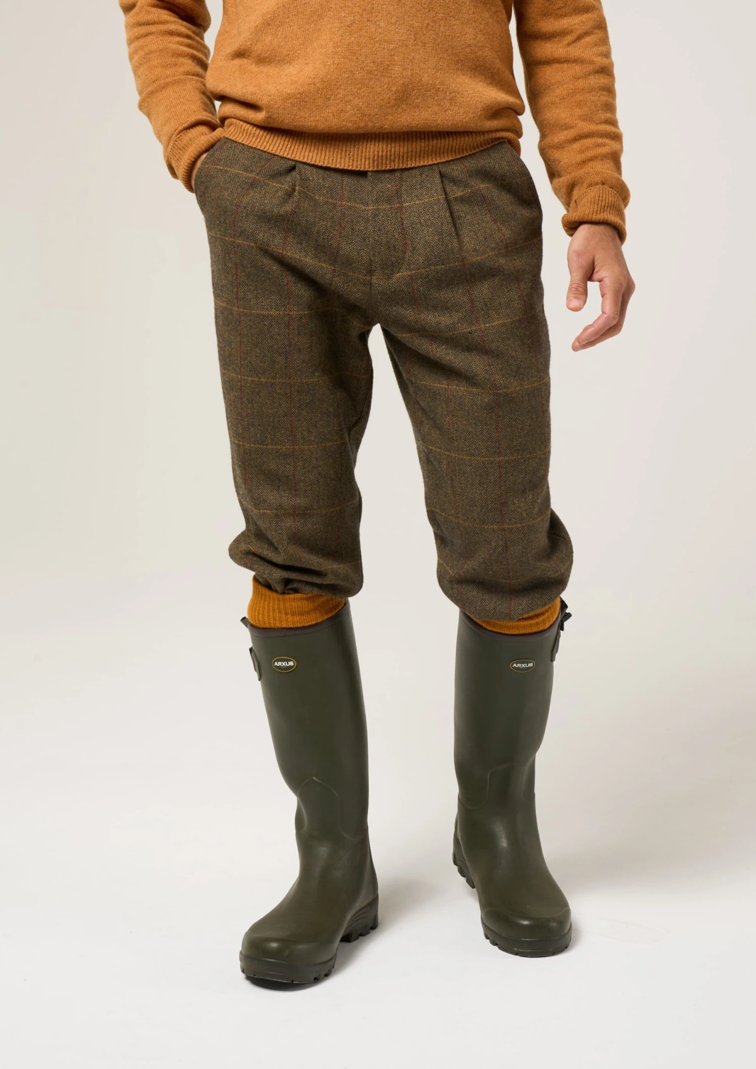 Combrook Men's Tweed Shooting Breeks In Teak 3 Combrook Men's Tweed Shooting Breeks In Teak - Image 3