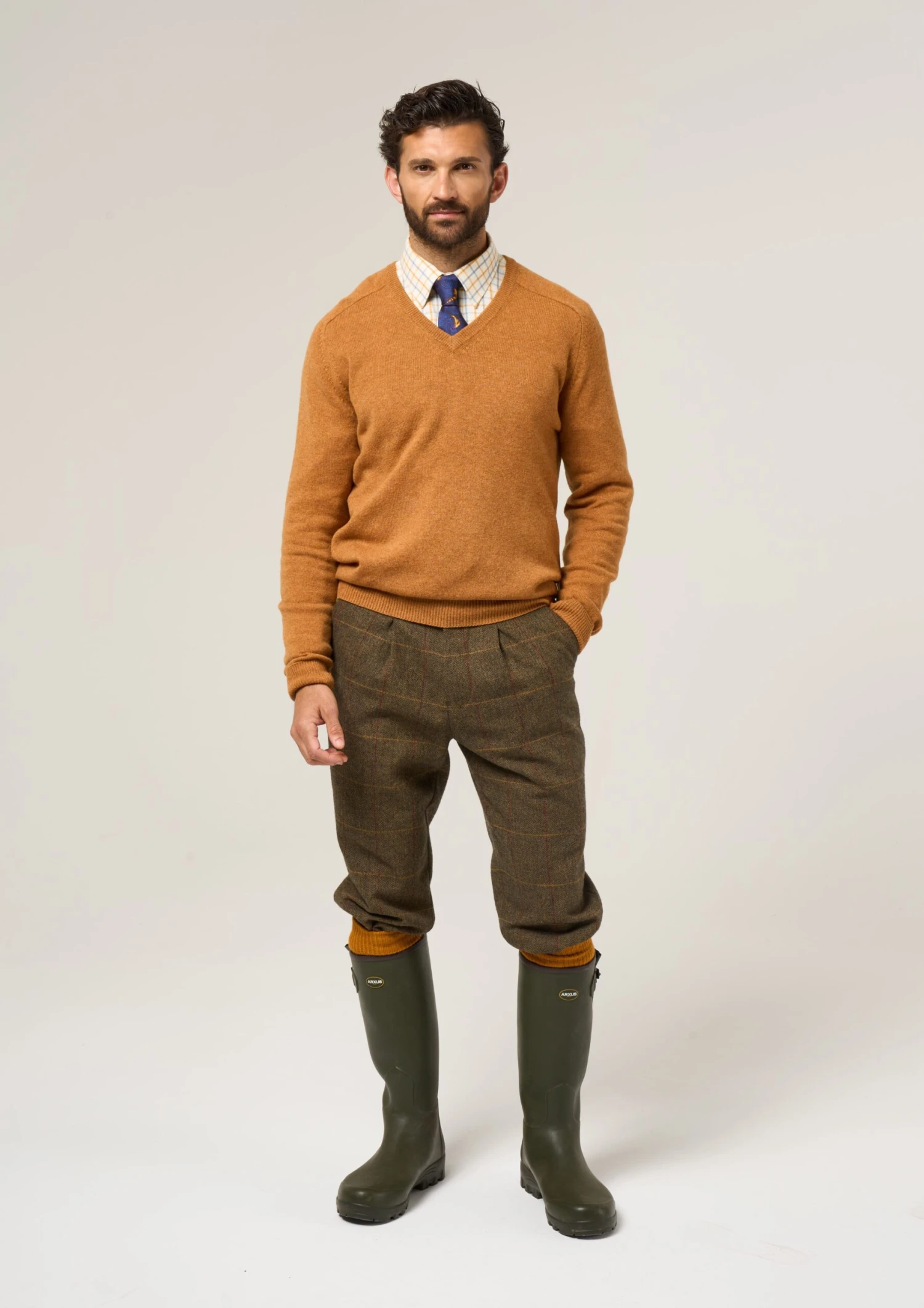 Combrook Men's Tweed Shooting Breeks In Teak 2 Combrook Men's Tweed Shooting Breeks In Teak - Image 2