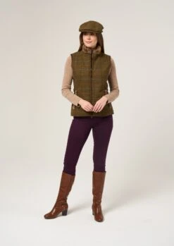 Combrook Ladies Tweed Gilet In Hazel - Regular Fit 9 Combrook Ladies Tweed Gilet In Hazel - Regular Fit -Alan Paine Fashion Store Combrook Womens Tweed Gilet Hazel 1