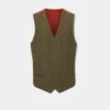 Combrook Men's Tweed Lined-Back Waistcoat In Reed - Regular Fit