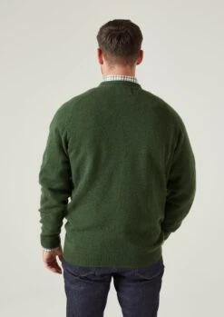 Cornwall Lambswool Cardigan In Rosemary - Classic Fit -Alan Paine Fashion Store Cornwall Lambswool Cardigan In Classic Fit Rosemary 4